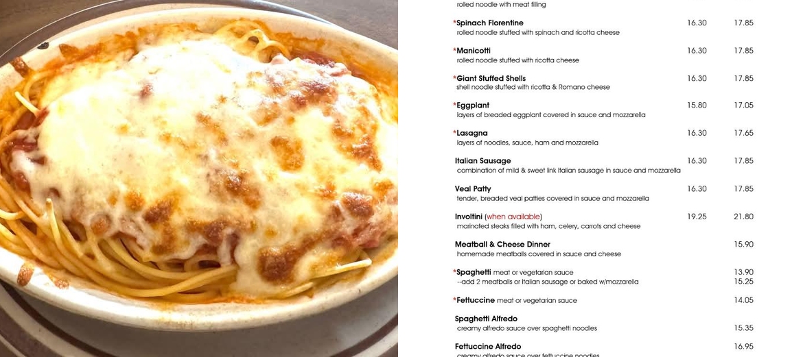 Roma's Restaurant & Pizzeria Menu