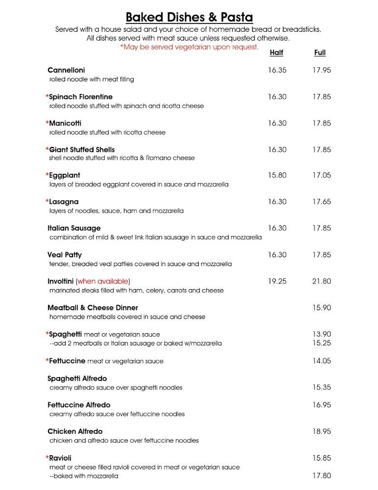 Roma's Restaurant & Pizzeria Menu image 2